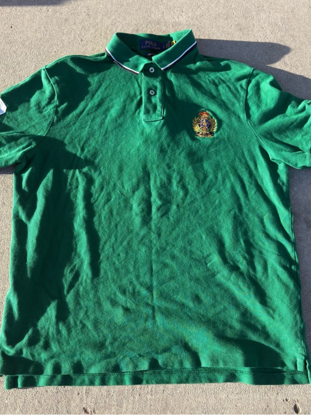 Ralph Lauren Green Polo with Embroidered Crest